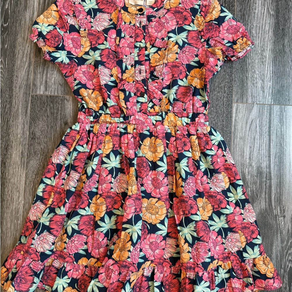 Scotch & Soda Floral Kids Dress - Pink, Orange, and Green
